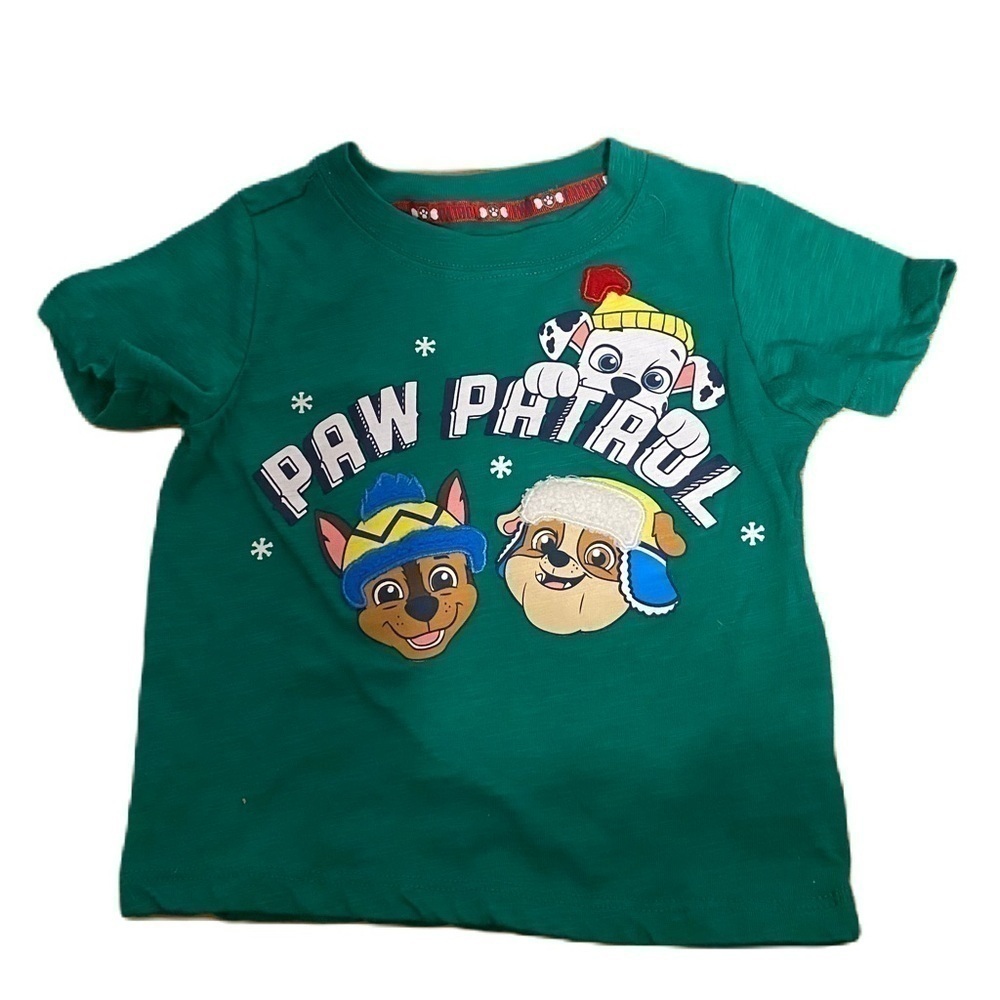 Paw Patrol T-shirt 3T Christmas Kids Green Winter Marshall